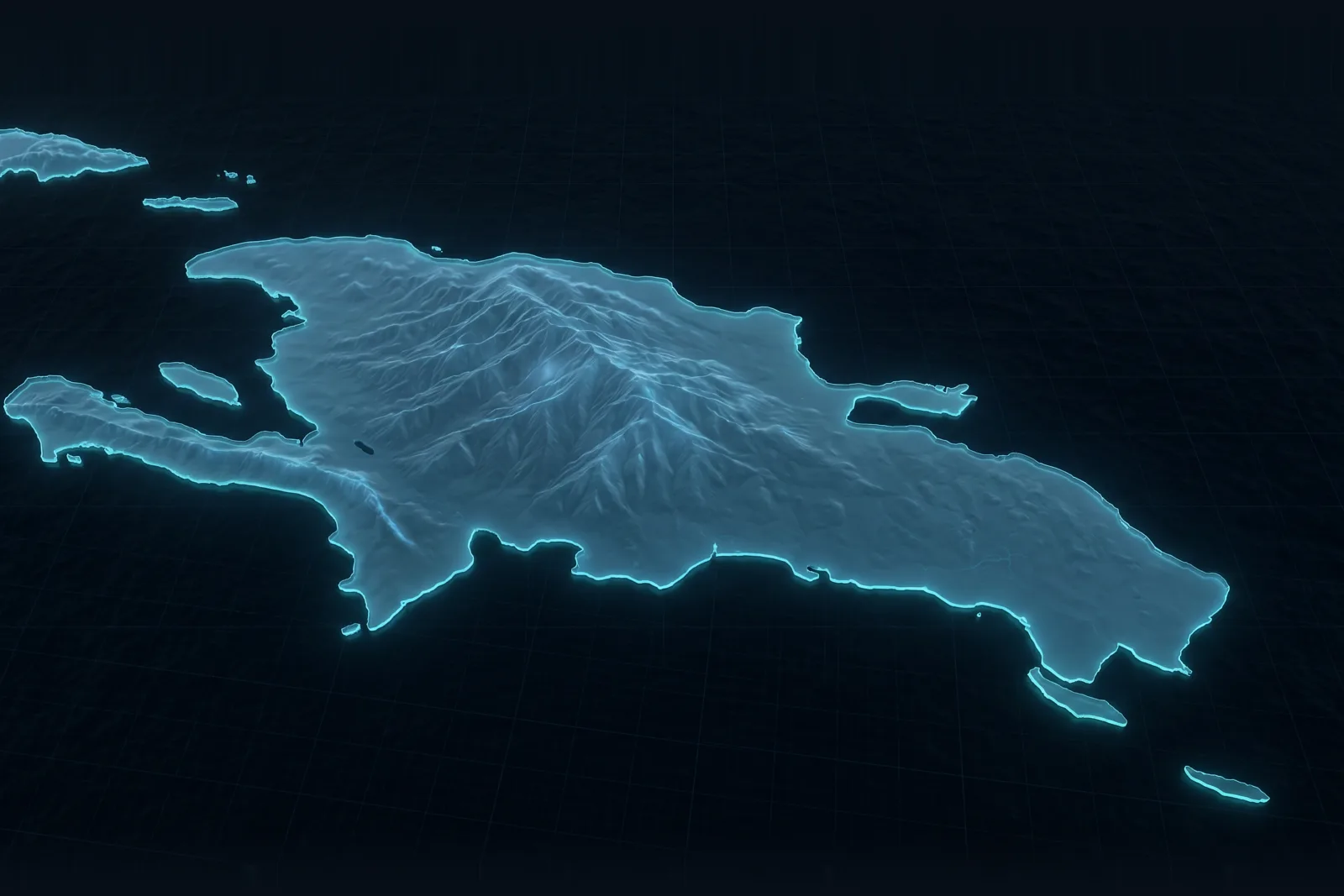 República Dominicana — vista 3D