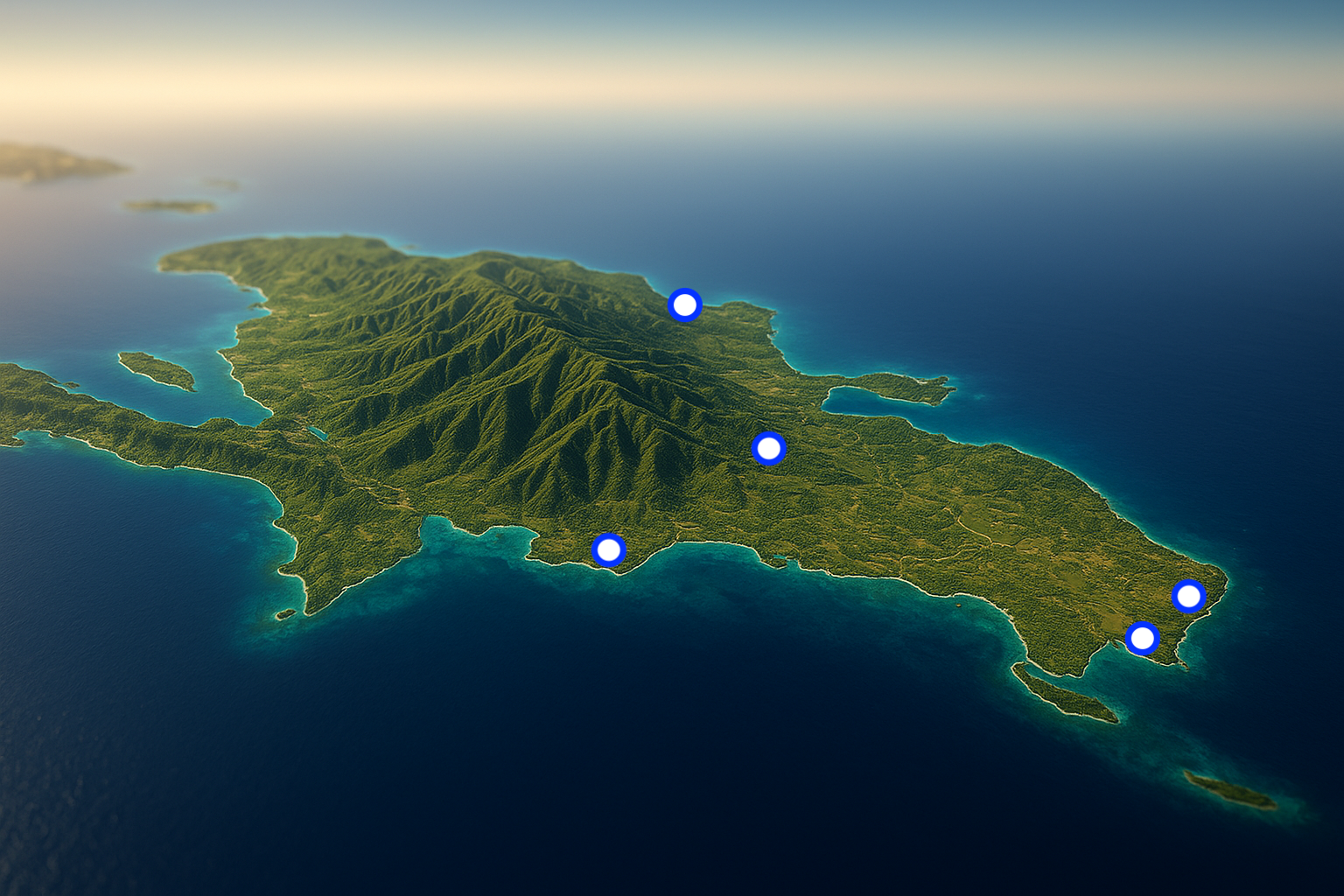 República Dominicana — vista 3D